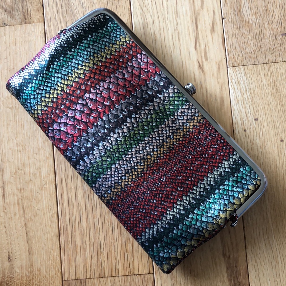Multicolor Snakeskin HOBO Clutch Wallet